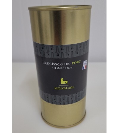Saucisses de porc confites...